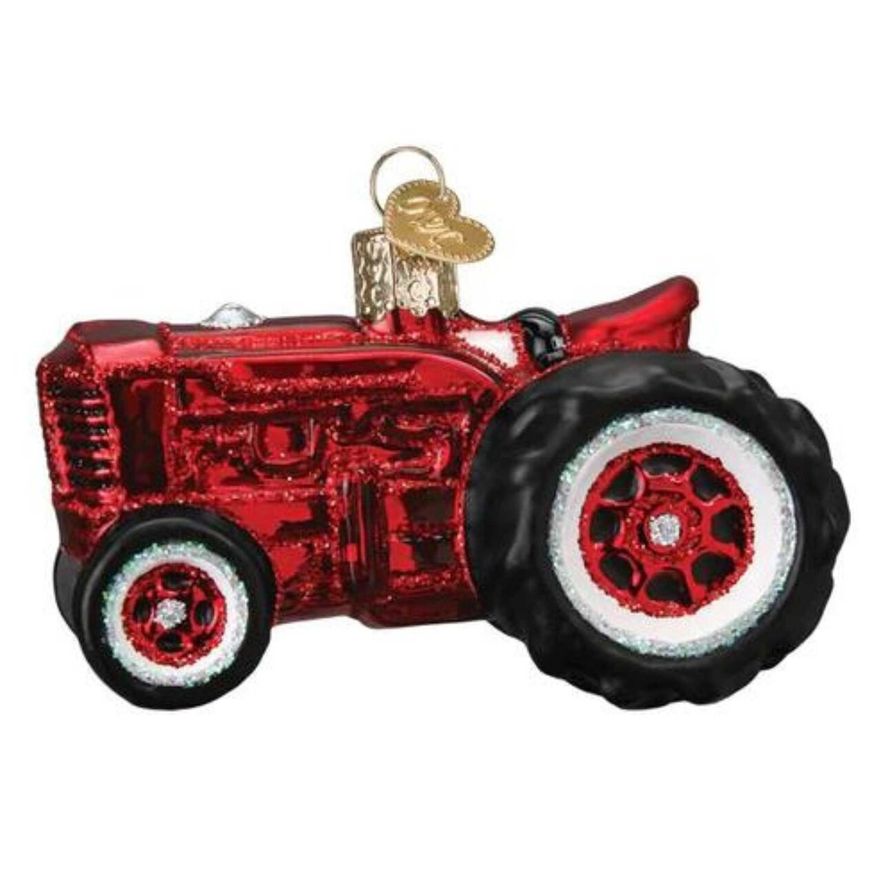 Old World Christmas 2.75 In Old Farm Tractor Christmas Tree Ornament , Equipment Plow